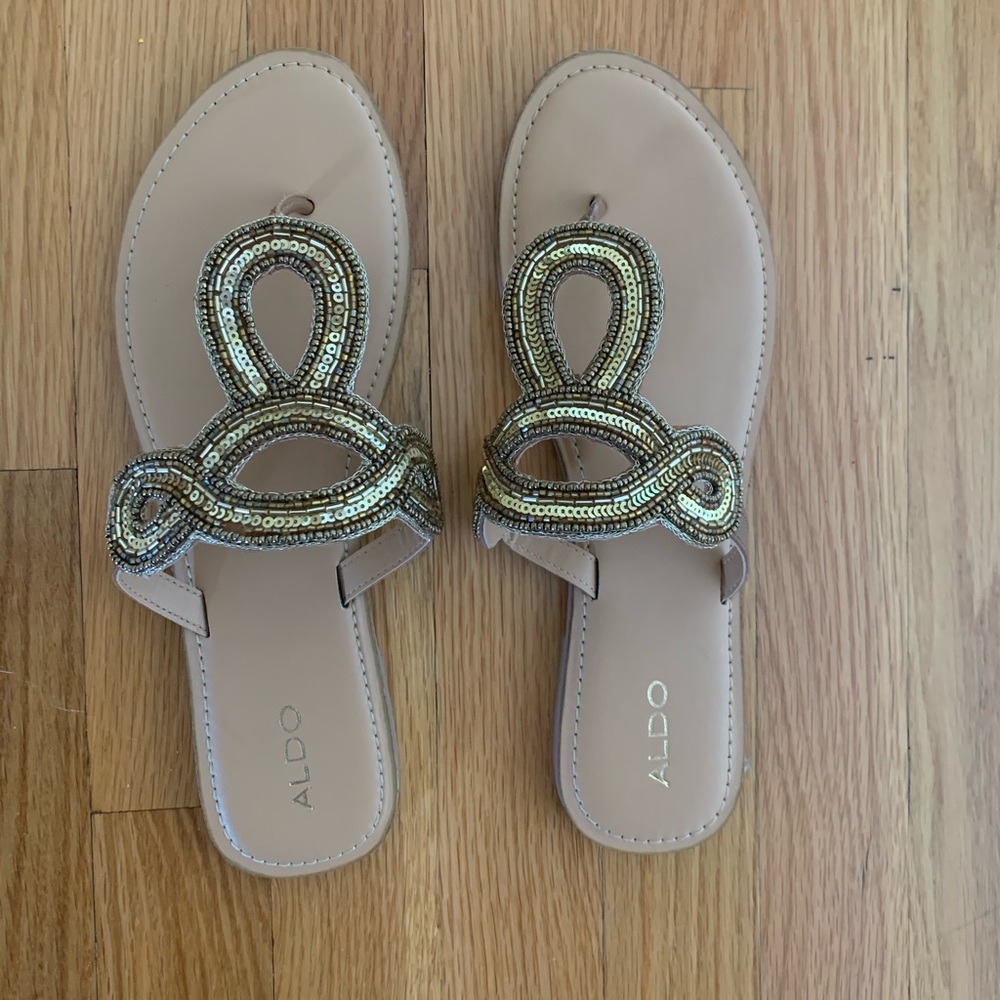 Aldo gold sandal